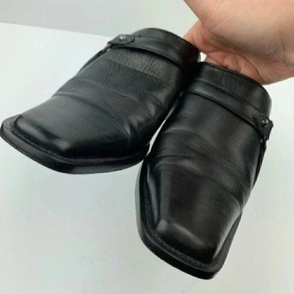 Charlie 1 horse mules 6 36.5 black leather holster western clogs - Picture 8 of 8